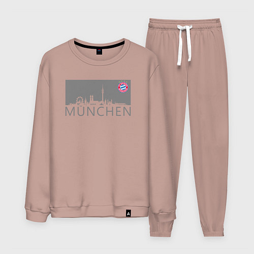 Мужской костюм Bayern Munchen - Munchen City grey 2022 / Пыльно-розовый – фото 1