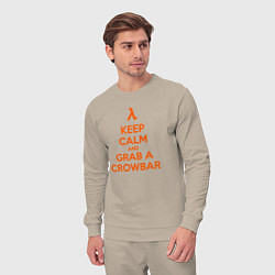 Костюм хлопковый мужской Keep Calm & Grab a Crowbar, цвет: миндальный — фото 2