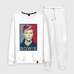 Костюм хлопковый мужской Bowie Poster, цвет: белый