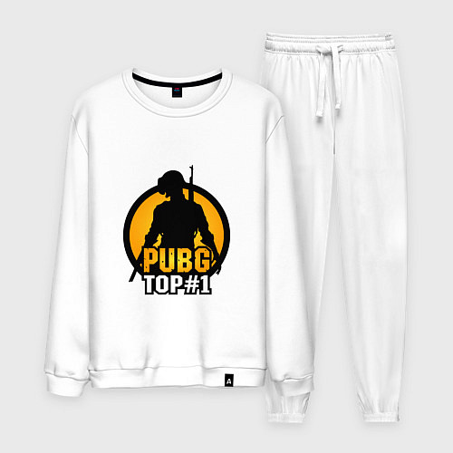 Мужской костюм PUBG Top 1 / Белый – фото 1