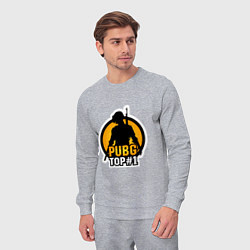 Костюм хлопковый мужской PUBG Top 1, цвет: меланж — фото 2
