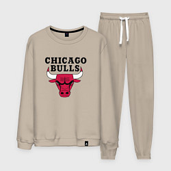Костюм хлопковый мужской Chicago Bulls, цвет: миндальный