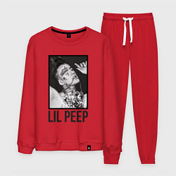 Костюм хлопковый мужской Lil Peep: Black Style, цвет: красный