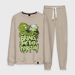 Костюм хлопковый мужской Bring Me The Horizon: Green Girl, цвет: миндальный