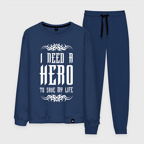 Мужской костюм Skillet: I need a Hero / Тёмно-синий – фото 1