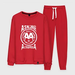 Костюм хлопковый мужской Asking Alexandria XXVIII, цвет: красный