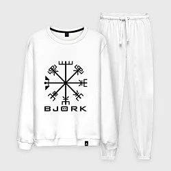 Костюм хлопковый мужской Bjork Rune, цвет: белый