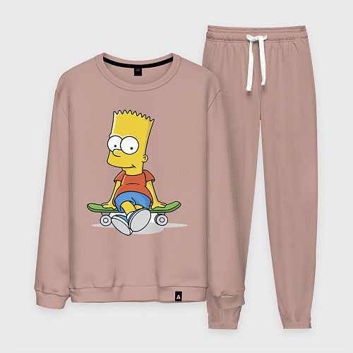Мужской костюм Барт на скейте / Пыльно-розовый – фото 1