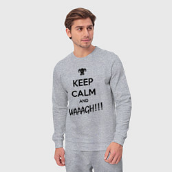 Костюм хлопковый мужской Keep Calm & WAAAGH, цвет: меланж — фото 2