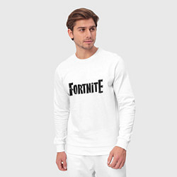 Костюм хлопковый мужской Fortnite Logo, цвет: белый — фото 2