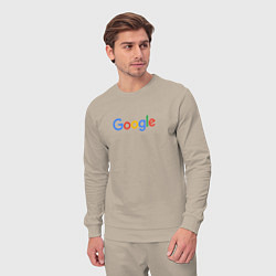 Костюм хлопковый мужской Google, цвет: миндальный — фото 2