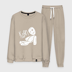 Костюм хлопковый мужской Korn Toy, цвет: миндальный