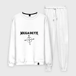 Костюм хлопковый мужской Megadeth Compass, цвет: белый