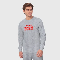 Костюм хлопковый мужской FCSM Club, цвет: меланж — фото 2