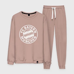 Костюм хлопковый мужской FC Bayern Munchen, цвет: пыльно-розовый