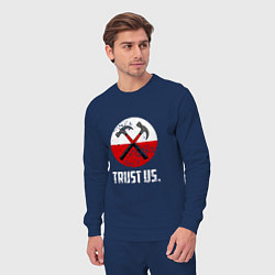 Костюм хлопковый мужской Trust us, цвет: тёмно-синий — фото 2