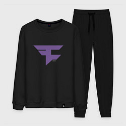 Костюм хлопковый мужской Faze Clan Ultraviolet, цвет: черный