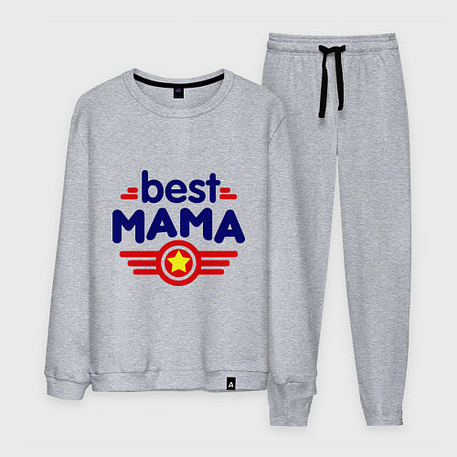 Мужской костюм Best mama logo / Меланж – фото 1