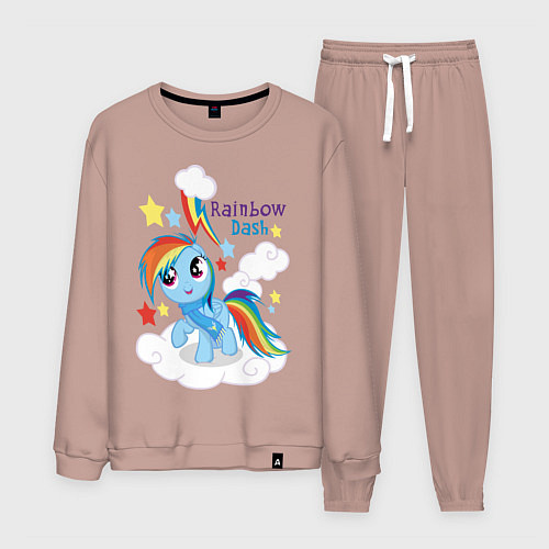 Мужской костюм Rainbow Dash / Пыльно-розовый – фото 1
