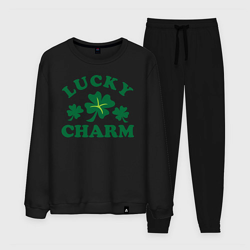 Мужской костюм Lucky charm - клевер / Черный – фото 1