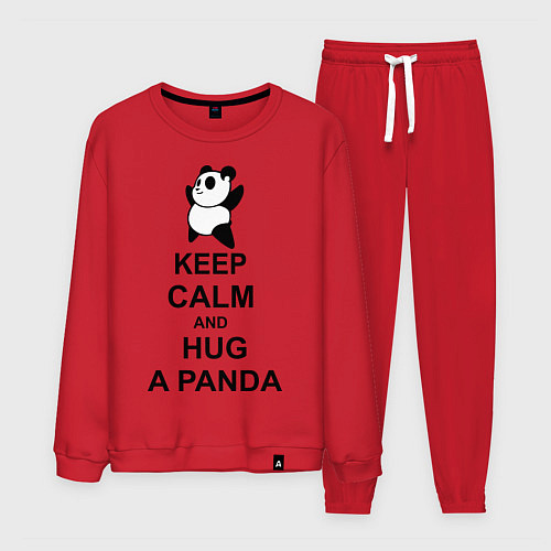 Мужской костюм Keep Calm & Hug A Panda / Красный – фото 1