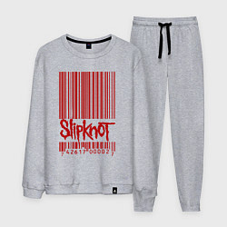 Костюм хлопковый мужской Slipknot: barcode, цвет: меланж
