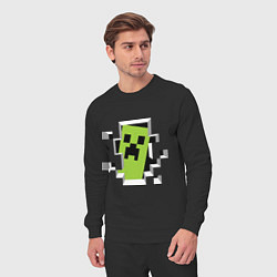 Костюм хлопковый мужской Crash Minecraft, цвет: черный — фото 2
