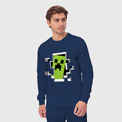 Костюм хлопковый мужской Crash Minecraft, цвет: тёмно-синий — фото 2
