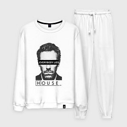 Костюм хлопковый мужской Everyboy Lies, цвет: белый