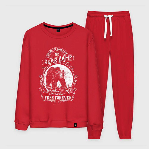 Мужской костюм Bear Camp Free Forever / Красный – фото 1