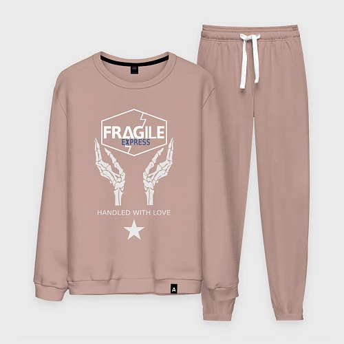 Мужской костюм Fragile Express / Пыльно-розовый – фото 1