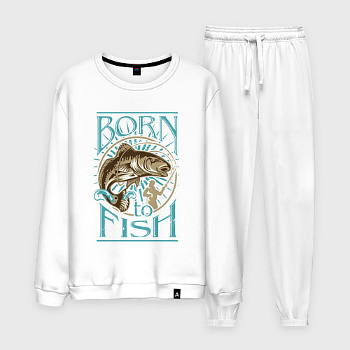 Мужской костюм Born to Fish / Белый – фото 1