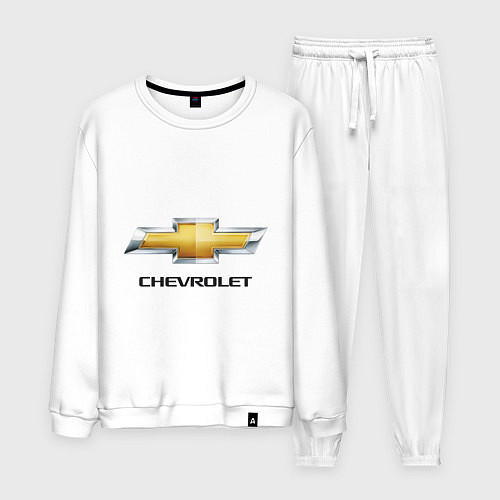 Мужской костюм Chevrolet логотип / Белый – фото 1
