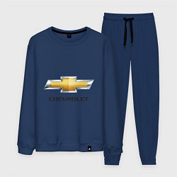Костюм хлопковый мужской Chevrolet логотип, цвет: тёмно-синий