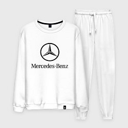 Костюм хлопковый мужской Logo Mercedes-Benz, цвет: белый