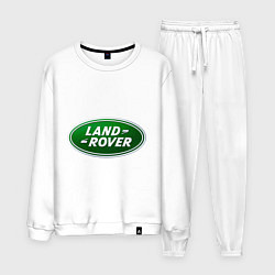 Костюм хлопковый мужской Logo Land Rover, цвет: белый