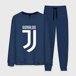 Костюм хлопковый мужской Ronaldo CR7, цвет: тёмно-синий