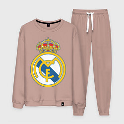 Костюм хлопковый мужской Real Madrid FC, цвет: пыльно-розовый