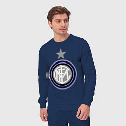 Костюм хлопковый мужской Inter FC, цвет: тёмно-синий — фото 2