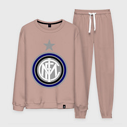 Костюм хлопковый мужской Inter FC, цвет: пыльно-розовый