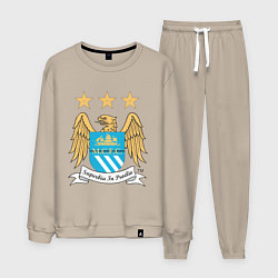 Костюм хлопковый мужской Manchester City FC, цвет: миндальный