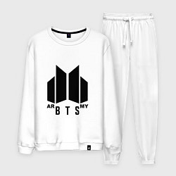 Костюм хлопковый мужской BTS ARMY, цвет: белый