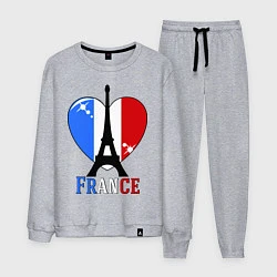 Костюм хлопковый мужской France Love, цвет: меланж