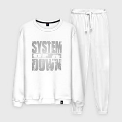 Костюм хлопковый мужской System of a Down, цвет: белый