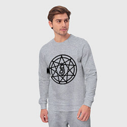 Костюм хлопковый мужской Slipknot Pentagram, цвет: меланж — фото 2