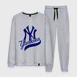 Костюм хлопковый мужской NY - Yankees, цвет: меланж