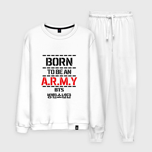 Мужской костюм Born to be an ARMY BTS / Белый – фото 1