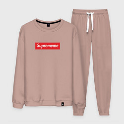 Костюм хлопковый мужской Suprememe, цвет: пыльно-розовый