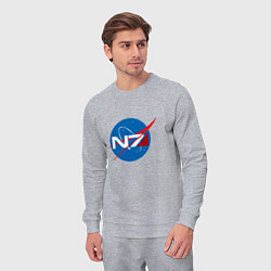 Костюм хлопковый мужской NASA N7, цвет: меланж — фото 2