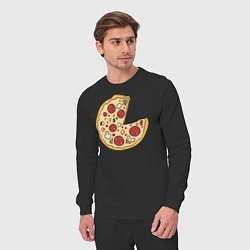 Костюм хлопковый мужской Пицца парная, цвет: черный — фото 2